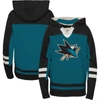 OUTERSTUFF YOUTH TEAL SAN JOSE SHARKS AGELESS REVISITED HOME LACE-UP PULLOVER HOODIE