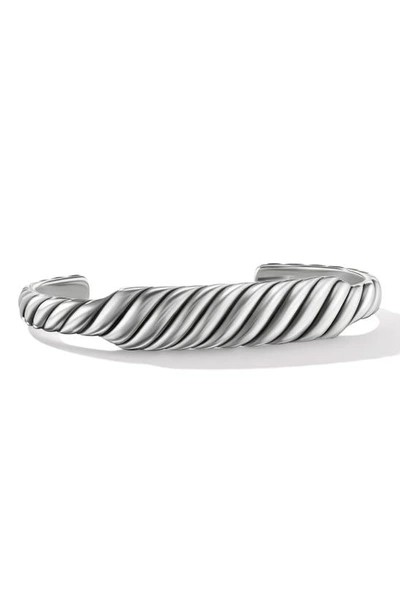 David Yurman Sculpted Cable Contour Bracelet In Sterling Silver