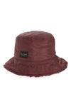 Rag & Bone Addison Reversible Bucket Hat In Wine