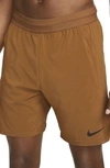 Nike Men's  Pro Dri-fit Flex Vent Max 8" Training Shorts In Ale Brown/black