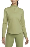 Nike Therma-fit One Long Sleeve Half Zip Pullover In Green