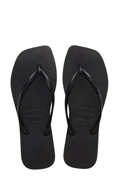 Havaianas Slim Square Flip Flop In Black