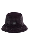 Rag & Bone Addison Reversible Faux Fur Bucket Hat In Black