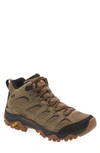 Merrell Moab 3 Mid Waterproof Hiking Shoe In Walnut