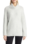 Vince Camuto Cowl Neck Knit Tunic In Grey