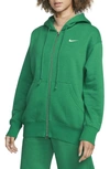 Nike Sportswear Phoenix Fleece Full Zip Hoodie In Malachite/sail