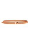 Khaite Bambi Lambskin Leather Belt In 902 Caramel