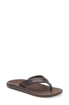 Olukai Ilikai Flip Flop In Charcoal / Charcoal