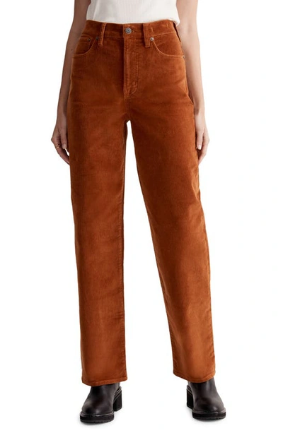 Madewell The Perfect Vintage Wide-leg Corduroy Trousers In Saddle Brown