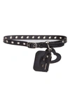 Balenciaga Le Cagole Charm Leather Belt In Black