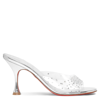 CHRISTIAN LOUBOUTIN DEGRAMULE 85 SILVER STRASS MULES