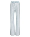 Frame Le Jane High Rise Straight Rhinestone Jeans In Glitz