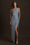 Bhldn Dylan Satin Charmeuse Dress In Blue