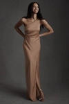 Bhldn Dylan Satin Charmeuse Dress In Beige