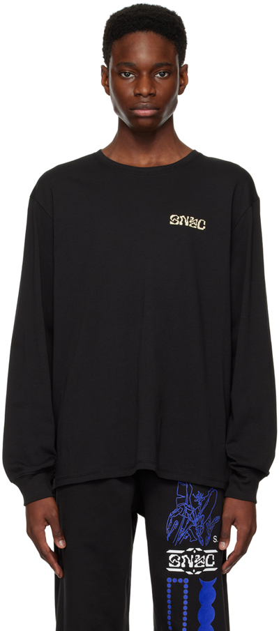 Saturdays Surf Nyc Black Saturated Flower Long Sleeve T-shirt