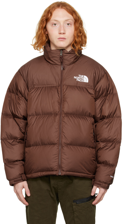 The North Face 1996 Retro Nuptse Quilted Shell Hooded Down Jacket In Brown