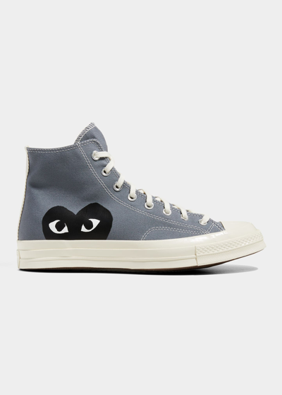 COMME DES GARÇONS X CONVERSE MEN'S CHUCK TAYLOR HIGH-TOP CANVAS SNEAKERS