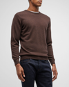 Rodd & Gunn Men's Queenstown Optim Wool-cashmere Sweater In Chocolate
