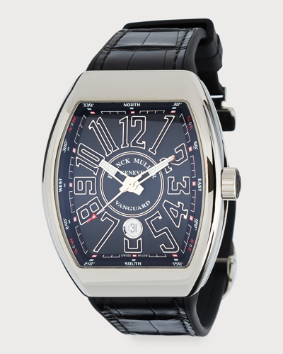 Franck Muller Men's Vanguard Steel Watch W/ Alligator Strap