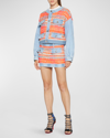 Dsquared2 Combo Mini Pencil Skirt In Col 001f