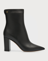Gianvito Rossi Vitello Glove Calfskin Ankle Boots In Black