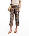 Max Mara Arizona Printed Straight-leg Trousers In Ultramarine