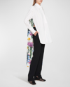 Stella Mccartney Button-front Floral Cape Shirt In 8475 Multicolor