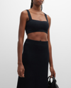 Loulou Studio Senna Knit Crop Top In Black