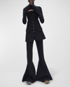 A.w.a.k.e. Ultra Flared Pants With Basque In Black