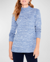 Nic + Zoe Sun Turn Heathered Turtleneck Sweater In Bux