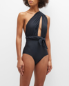 Lenny Niemeyer Chic Convertible One-piece Swimsuit In Black