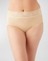 WACOAL COMFORT TOUCH LACE-TRIM BRIEFS