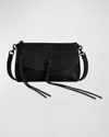 Rebecca Minkoff Darren Zip Leather Crossbody Bag In Black
