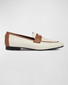 BOUGEOTTE BICOLOR CALFSKIN PENNY LOAFERS
