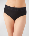 Wacoal Comfort Touch Lace-trim Briefs In Black