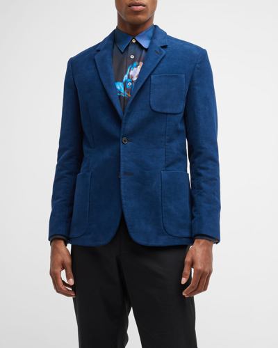 Paul Smith Men's Velvet Sport Coat In Blue