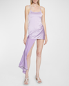 Jw Anderson Zip Detail Camisole Dress In Lilac