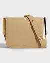 Demellier Stockholm Smooth Leather Crossbody Bag In Buttermilk