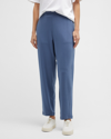 Eileen Fisher Cropped Knit Terry Pants In Twilight