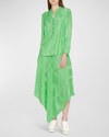 Stella Mccartney Shirt In Green Viscose In 3016 Bright Green