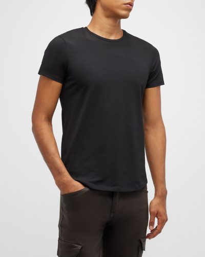 Monfrere Dann Black Stretch Cotton T-shirt In Noir