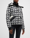 Perfect Moment Apres Duvet Ski Jacket In Houndstooth