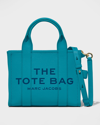 Marc Jacobs The Leather Mini Tote Bag In Harbor Blue