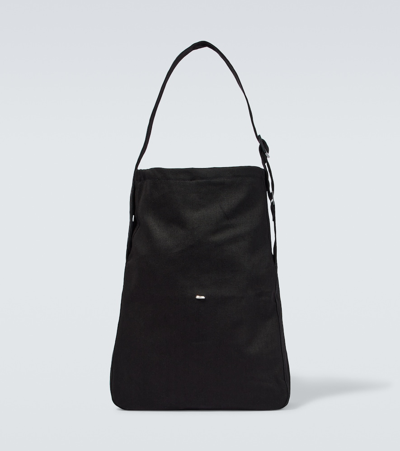 Our Legacy Schultertasche Aus Denim In Black