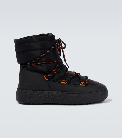 Moon Boot Mtrack Quilted-nylon Hiking Boots In Black Orange