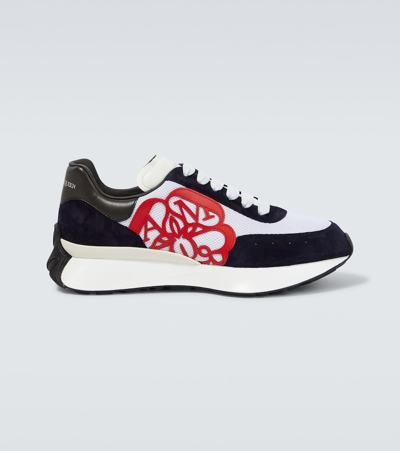 Alexander Mcqueen Sprint Runner In Black White Red