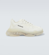 Balenciaga Triple S Clear Sole White Low Top Sneakers In White