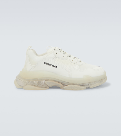 Balenciaga Triple S Clear Sole White Low Top Sneakers
