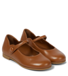 Christian Louboutin Melodie Leather Ballet Flats In Nude 5