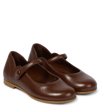Christian Louboutin Melodie Leather Ballet Flats In Nude 8
